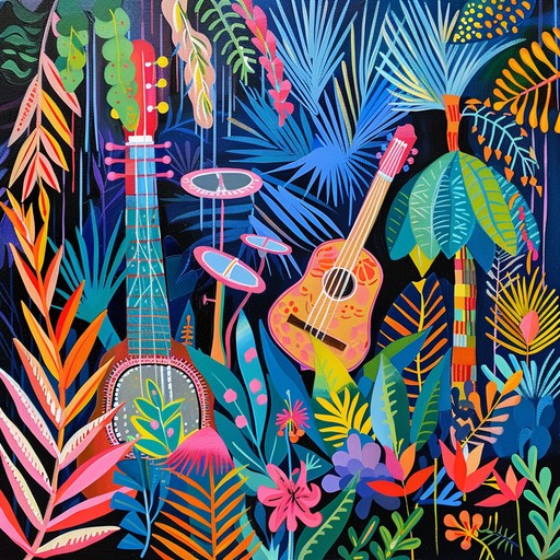 Step into a mesmerizing world with hypnotic cumbia rhythms and jungle inspired vibes that transport you to a magical, tropical paradise. This instrumental composition features captivating melodies that weave through lush, rhythmic layers, creating a soundscape that is both enchanting and lively. Perfect for dancing under the stars or simply getting lost in the music.