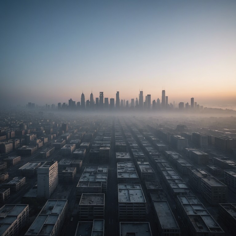 A progressive rock composition featuring the distant, almost ghostly echoes of a lost civilization, carried by the wind through a concrete jungle that nature has begun to reclaim. The electric guitar leads the listener through empty streets and abandoned halls, creating a sound narrative that is as immersive as it is unsettling.