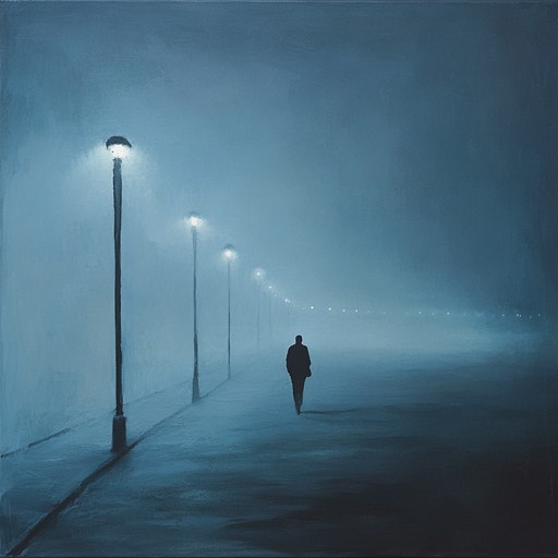 An evocative instrumental piece that portrays the haunting feeling of loneliness while wandering through silent city streets, capturing the tension and melancholy of isolation.