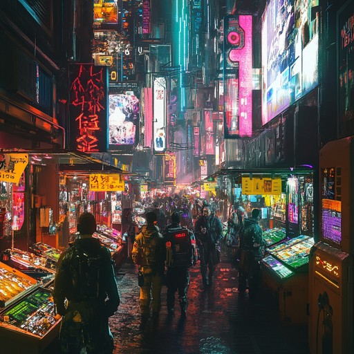 Experience the electric atmosphere of a cyberpunk metropolis, where driving synths and city energy blend to create a thrilling night of high tech escapades.