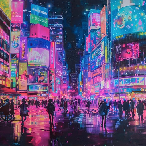 This track blends pulsating synths and upbeat rhythms, capturing the spirit of a futuristic neon lit city. Perfect for elevating moods, it combines cheerful melodies with a cyberpunk aesthetic, creating an engaging listening experience.