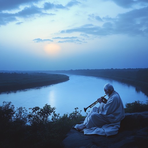 Echoes from forgotten lands uses a captivating pan flute melody to transport listeners to a timeless spiritual ceremony, enhancing the connection to ancient wisdom and the natural world experienced by indigenous cultures.