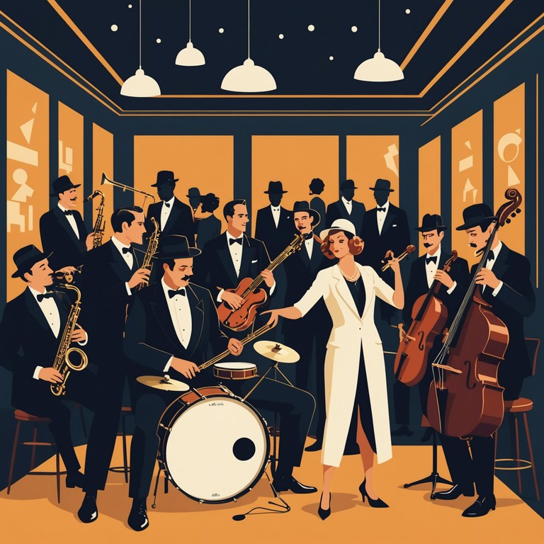 This piece encapsulates the essence of playful jazz with its upbeat and bouncy rhythm. It features swings and lifts, making listeners feel like they are a part of the roaring 20s. Catchy melodies and suave sounds collide, creating the perfect backdrop for a lively soiree or a casual gathering with friends.