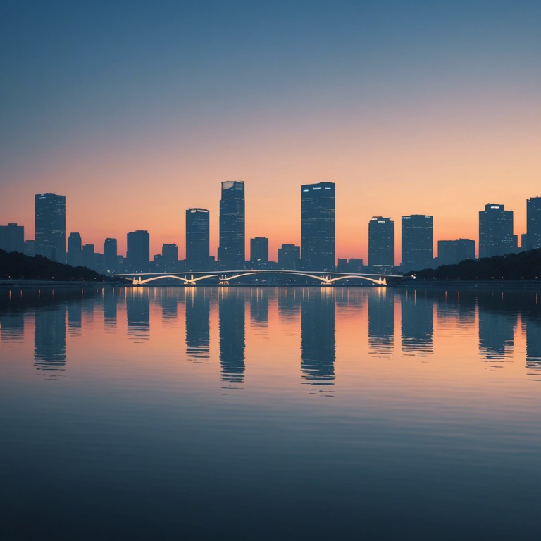 Imagine floating over seoul’s scenic skyline as gentle, soothing tones capture the essence of a peaceful evening. Soft piano chords mingle with subtle electronic elements to create a tranquil soundscape, perfect for unwinding after a busy day. The music embodies the serene side of the bustling city, giving listeners a moment of peace amidst their daily routines.