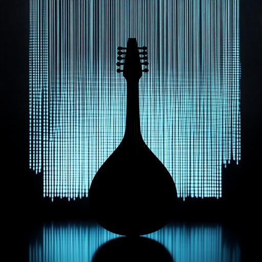 An instrumental track combining traditional middle eastern oud playing with modern electronic rhythms, creating an intense and hypnotic musical journey