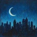 a smooth jazz soul instrumental reflecting tranquil midnight city vibes.