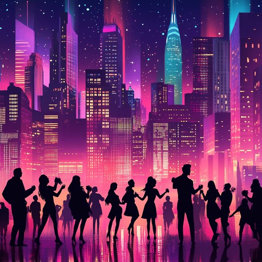 An instrumental track featuring lively synths and catchy beats, capturing the joyful energy of 1980s new wave, evoking images of dancing under colorful neon lights in a city at night.