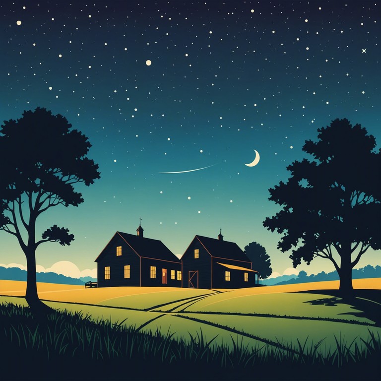 Echoing the stillness of the night, this composition brings together elegant melodies with a rustic sertanejo charm, crafted to transport the listener to a serene and starlit countryside scene. The gentle strumming of the guitar interlaces with the distant sounds of pastoral life, evoking a subtle blend of nostalgia and peacefulness.