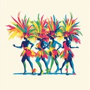 a vibrant samba reflecting brazil's joyous carnival street rhythms.