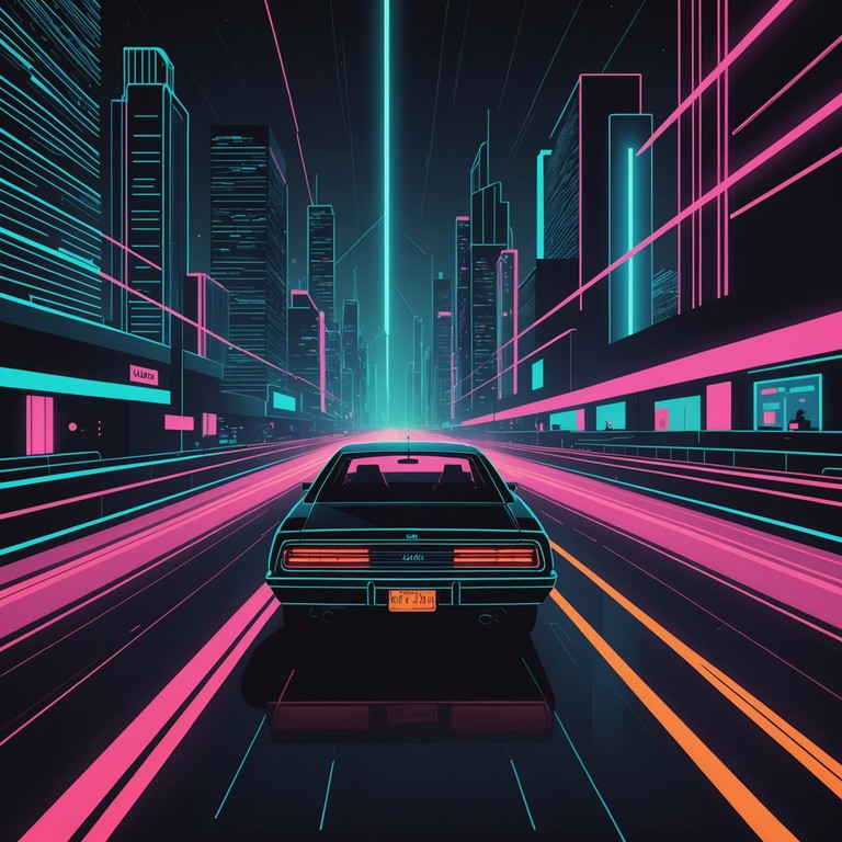 Imagine speeding through a technologically advanced city at midnight, lights blurring as you dart between buildings. This version of the track picks up the pace, emphasizing a faster tempo with high energy electronic beats and more intense synth layers, capturing the rush and excitement of a covert mission in a technological metropolis.