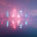 contemplative synthwave journey through vaporwave urban landscapes