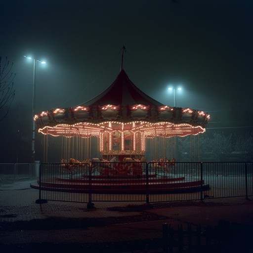 The song transports listeners to a haunted carnival, where eerie polka rhythms blend with mystical undertones to create a suspenseful and enigmatic atmosphere. The accordion leads the way through labyrinthine melody lines, while background instruments add layers of intrigue and a slight sense of foreboding.