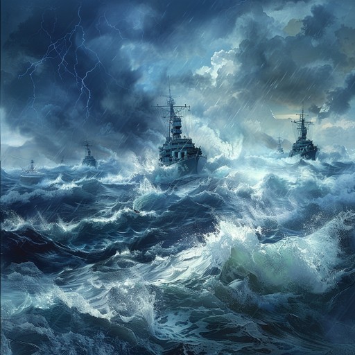 Embark on a dark, nautical journey through the icy waters of the russian navy. This edgy sea shanty incorporates traditional maritime melodies with a modern twist, featuring gritty guitar riffs and powerful, pulsating rhythms. The intensity of the music mimics the unpredictable nature of the ocean, combined with a sense of rugged determination and unyielding patriotism. The result is a mesmerizing blend that conjures images of formidable naval fleets braving the most treacherous seas, as sailors unite in song.