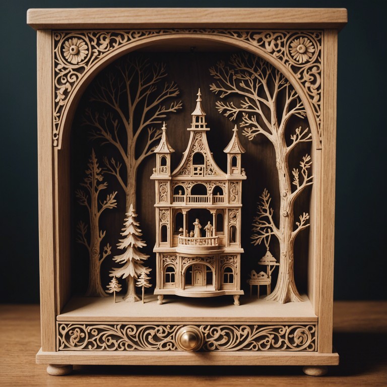 This alternative version expands on the idea of a shadowy corner in a child's room, where soft, mysterious tunes play, giving life to stories of friendly nocturnal beings. It's designed to stimulate creative thinking and provide a playful yet slightly eerie atmosphere conducive to bedtime stories or imaginative play.