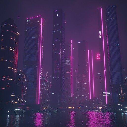 A mesmerizing blend of sleek electronic sounds and orchestral elegance, capturing the essence of a neon lit metropolis with soaring synths and refined strings. The track exudes an air of sophistication amidst a digitally infused world, painting an aural picture of futuristic cityscapes.