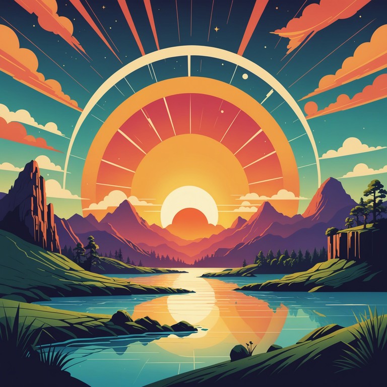 Imagine witnessing the first breathtaking sunrise on a newly discovered planet, where strings and brass sections build a backdrop of awe inspiring moments, capturing the essence of exploration and grand vistas. The composition starts quietly, growing in momentum to mirror the rising sun, then culminates in a powerful, fulfilling crescendo that feels like a celebration of new beginnings and boundless possibilities.