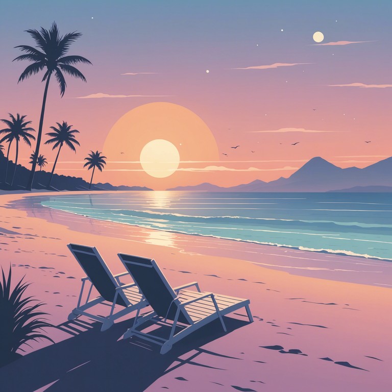 Capturing the essence of a tranquil beachside at sunset, this alternative title encapsulates the feeling of introspection and peace with its soft reggae tunes, gently encouraging a state of relaxation.