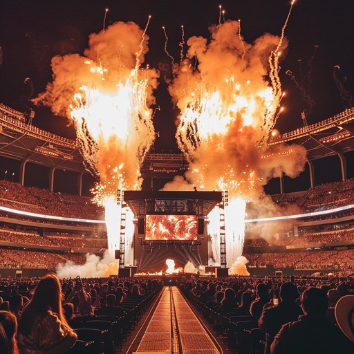 This high-energy instrumental track is designed to get the stadium crowd pumped up during halftime. Featuring powerful drum beats, soaring electric guitar riffs, and driving basslines, this song creates an atmosphere of excitement and anticipation. The dynamic arrangement builds to an explosive crescendo, encouraging the audience to clap and cheer along. Perfect for sporting events or any moment that needs an adrenaline boost