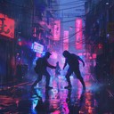 a fusion of synthwave and reggaeton rhythms