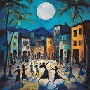 a lively bossa nova celebrating night rhythms in brazil