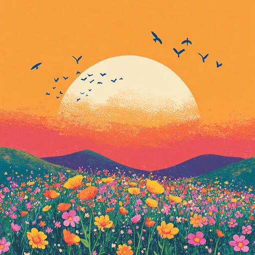 A composition that mimics the uplifting energy of a spring morning, with sounds that evoke the freshness of the air and the cheerful chirping of birds. The music gradually builds, capturing the essence of a bright sunrise that promises a beautiful day ahead.