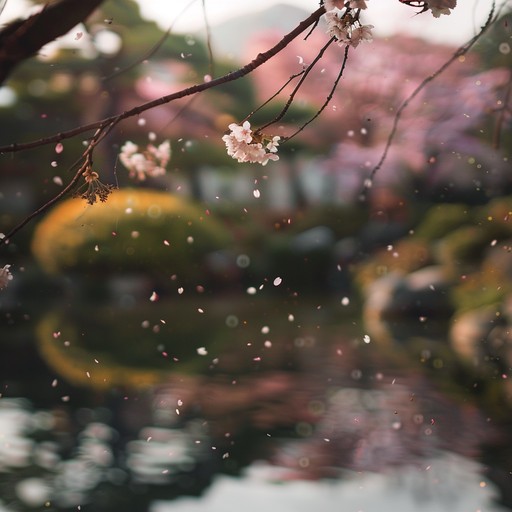 A delicate instrumental piece that captures the essence of a serene and tender anime moment, reminiscent of cherry blossoms swaying in a gentle breeze. The song unfolds with a soft melody on a piano, accompanied by light orchestral strings that weave an emotional narrative. Ideal for scenes depicting heartfelt confessions or moments of reflection.