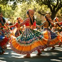 energetic dhol rhythms under starlit skies