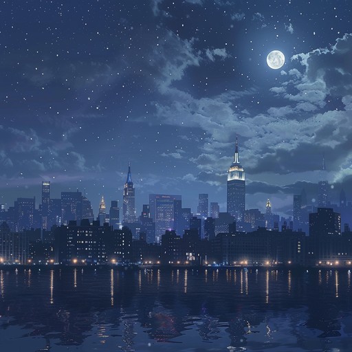 This track captures the essence of a romantic, moonlit stroll through manhattan, enveloped in the magic and allure of broadway’s evening charm. The music features a blend of opulent orchestrations and subtle jazzy undertones, evoking a sense of wonder and enchantment typical of an old-fashioned broadway love story.