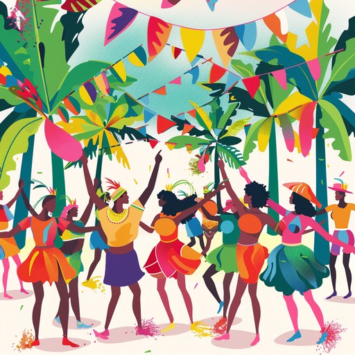 The track's vivacious rhythms and bright percussion melodies evoke the warmth and joy of a summer celebration. Featuring a dancing guitar melody, it creates an inspiring and hopeful mood, perfect for lifting spirits and evoking images of sunlit festivities.