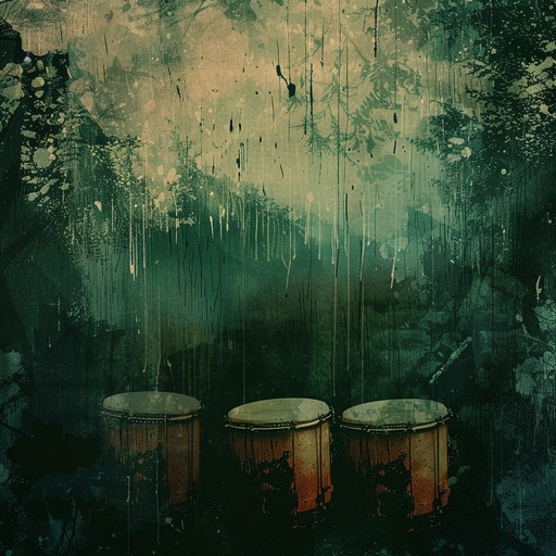 Imagine a deep forest at twilight, the air thick with mysticism as ancestral drums begin to resonate, calling forth the spirits of the land. The composition uses traditional tribal percussion to create a connection between the listener and the earth’s ancient rhythms.