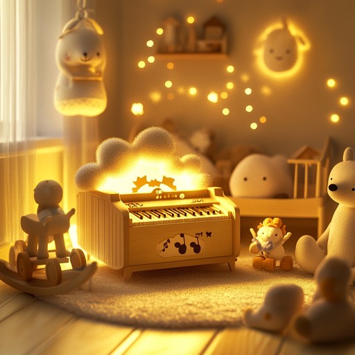 This song incorporates the soothing chimes of a music box with tender electronic elements to summon a sense of comfort and childlike wonder. It's an evocative blend that transports listeners to an enchanted nursery filled with warmth and nostalgic memories.