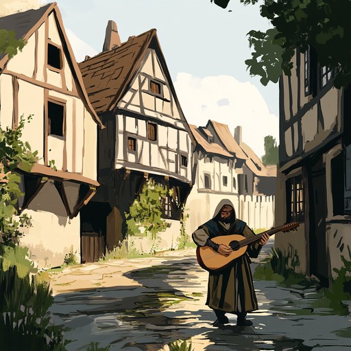 Soft lute strumming and melodic touches recreate medieval romance, offering a tranquil auditory escape to ancient times filled with love and nature.