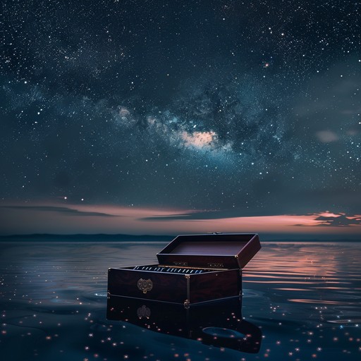 A serene composition featuring calming melodies and soothing tones, designed to gently lull listeners into a peaceful slumber under a starlit sky. The music flows gracefully, with each note carefully placed to evoke a sense of tranquility and warmth, making it a perfect lullaby for all ages.