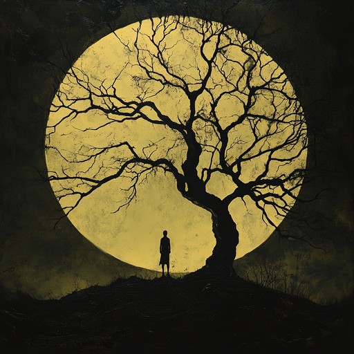 An instrumental rock track laden with chilling guitar riffs and haunting atmospheric effects, evoking a sense of dread and mystery. The reverb laden guitars create an echoing, distant sound that feels like shadows whispering secrets in the dark. The slow, creeping tempo adds to the unsettling atmosphere, making it perfect for a suspenseful moment or a chilling soundtrack