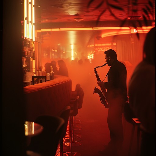 A sultry, slow tempo track that evokes the feel of a 1970s smoky nightclub with seductive saxophone melodies, steady groove, and luxurious wah wah guitar accents. Imagine dim lights, plush velvet seating, and the haze of cigarette smoke as the music sets a steamy, alluring atmosphere perfect for intimate dance.