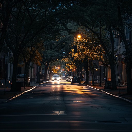 Immerse yourself in a serene urban evening with chill beats and ambient sounds that create a relaxing atmosphere reflecting the city's tranquility.