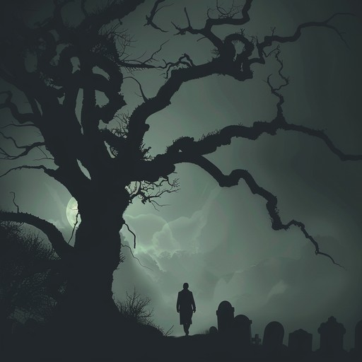 This instrumental piece features eerie guitar riffs and a rhythmic haunting bassline, creating a darkly thrilling atmosphere. The track gradually builds tension with layered melodies and dynamic shifts, encapsulating the essence of an emotional, suspenseful ride through shadowy corridors and longing for dawn.