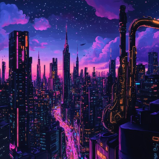 Experience an exhilarating blend of groovy funk rhythms intertwined with majestic orchestral elements. This instrumental track combines funky guitar riffs, rhythmic basslines, and dynamic percussion with epic strings and horns, transporting listeners on a cosmic journey that's both uplifting and energizing.