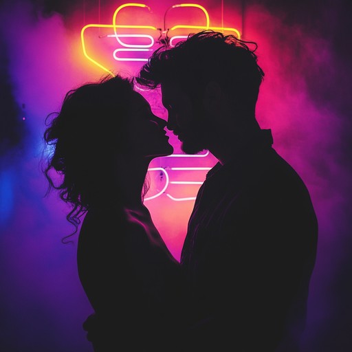 An instrumental piece blending romantic melodies with classic synthwave sounds, taking listeners on a journey through neon lit cityscapes of love