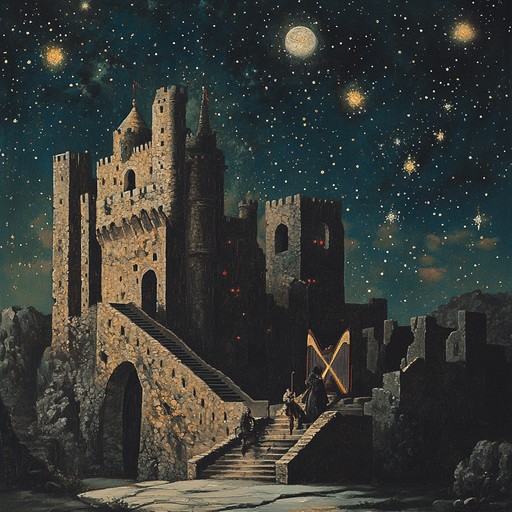 A tranquil and heartfelt medieval ballad played on the harp, evoking a serene atmosphere perfect for relaxation and reflection. The gentle strumming of the strings brings to life the romantic and chivalrous spirit of troubadours.