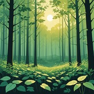 soothing tones amidst a backdrop of forest warmth