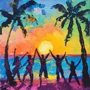 an uplifting calypso tune capturing island joy and vitality