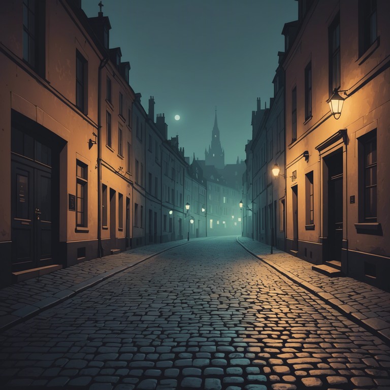 The track blends eerie, ghostly undertones with classic german schlager elements, creating a mysterious atmosphere that's both familiar and haunting. This unique piece uses traditional instrumental sounds, infusing them with a sense of the supernatural and the unknown, making it a perfect background for a mysterious evening in an old european city.