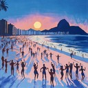 lively beats under rio's setting sun.