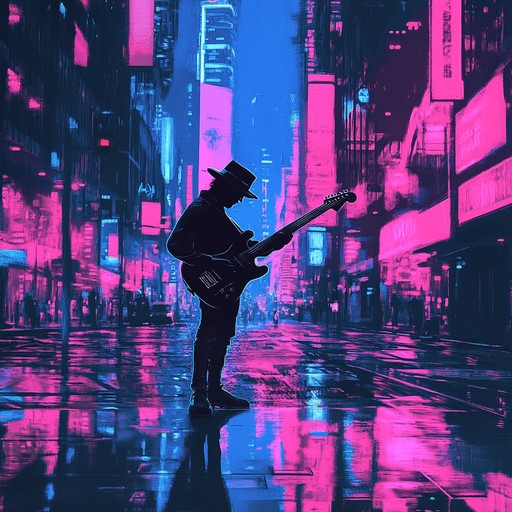 An instrumental track that combines traditional blues guitar riffs with jazzy undertones and contemporary urban beats. This piece captures the essence of city life, blending the sorrowful tones of classic blues with the pulsating rhythm of a bustling metropolis. Perfect for setting a reflective, yet vibrant atmosphere