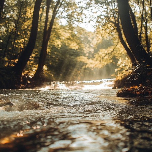 In this composition, the bass guitar emulates the serene and steady flow of a river, capturing both its power and tranquility through sustained, mellow bass lines that weave through the piece like water around river stones. The music inspires a feeling of deep connection with nature, enhanced by the natural ambient sounds that serve as a backdrop for the bass melody.