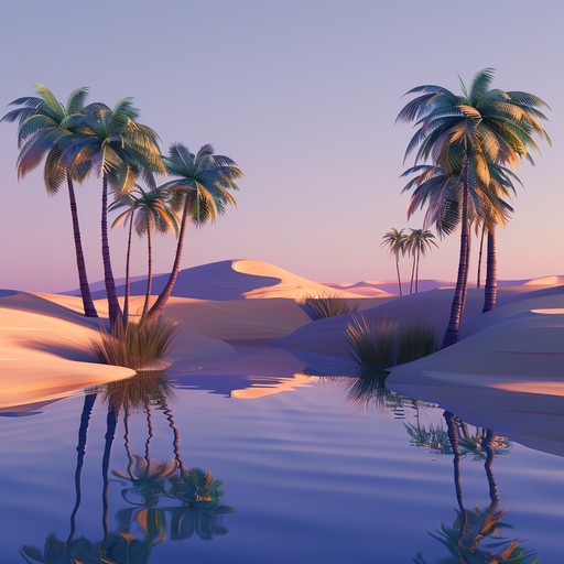 This track captures the essence of an oasis at dusk, with gentle rhythms and contemplative middle eastern melodies, creating a serene and peaceful ambiance.