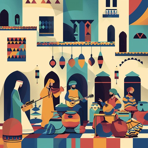 A lively instrumental track inspired by the vibrant celebrations in a middle eastern desert, featuring traditional rhythms and melodies. The energetic oud leads the composition, creating a joyful and festive atmosphere that invites listeners to join the celebration.