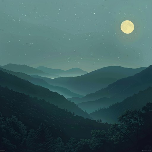 Imagine a serene night in the appalachian mountains, where soft banjo melodies blend with ethereal soundscapes, evoking a sense of cosmic tranquility and earthly nostalgia. The result is a mesmerizing instrumental journey that carries the listener to a dreamlike state under a moonlit sky.