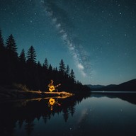 melodic solitude with reflective guitar under stars